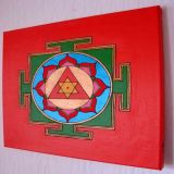 Ganesh Yantra with Moschus Oil, Red Background